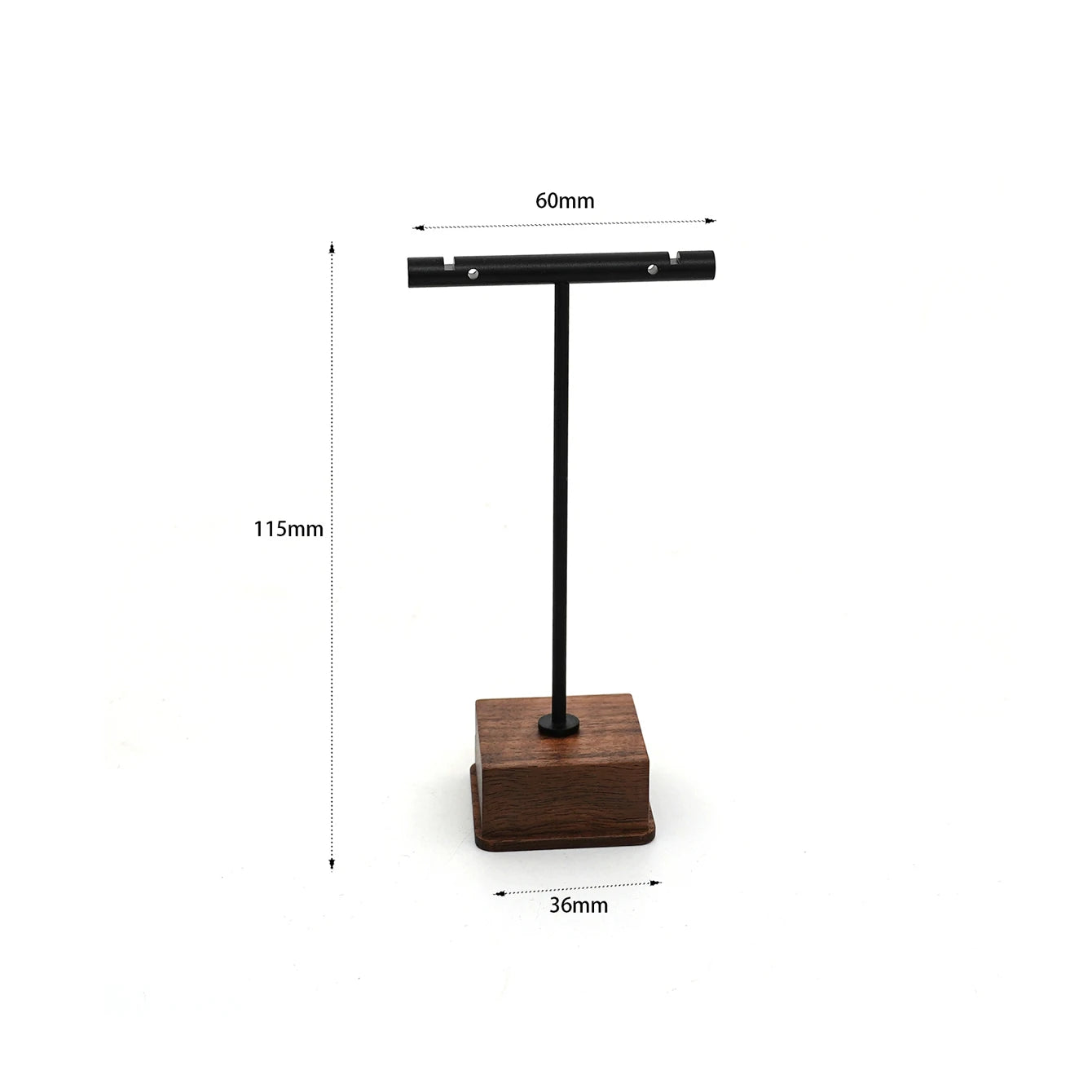 Multi - Use Jewelry Display Rack, Walnut Base Gold/Black Metal Top Rated Holder for Earrings/Necklaces, Loved by Boutique Owners