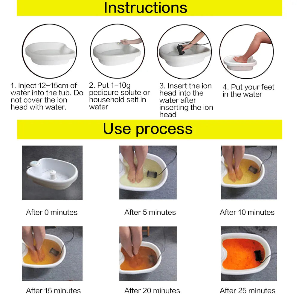 Detox Ionic Foot Spa Bath Machines Vibration Massage Care Arrays Aqua Healthy Therapy Deep Tissue Clean Foot Bath Spa Massager