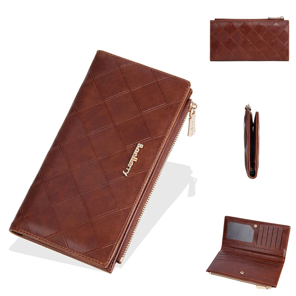 Baellerry Korean Style Small Wallet Women - PU Leather Zipper Pocket, Mini Card Holder for Daily Essentials