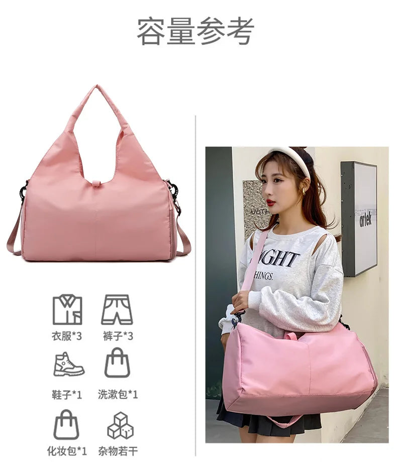 Yoga Mat Bag, Women's Sports and Fitness Bag, Handbag, Luggage Bag, Wear-Resistant, Large Capacity Storage Travel Bag