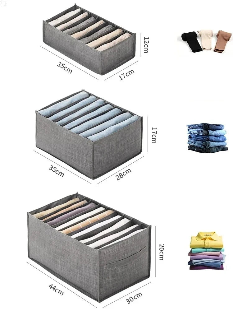 Household Pants Storage Artifact Jeans Storage Box, Underwear Storage Box, Pants Rack, Divided Storage Box, Storage Box