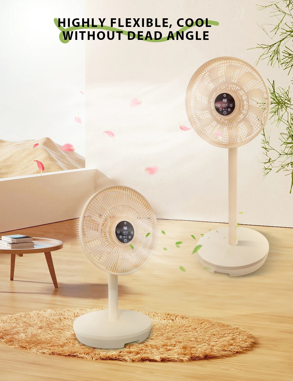 Innovative Electric Smart Fans Mechanical Outdoor Household RV Hotel Car Use Rechargeable Battery Powered Remote Air Cooling