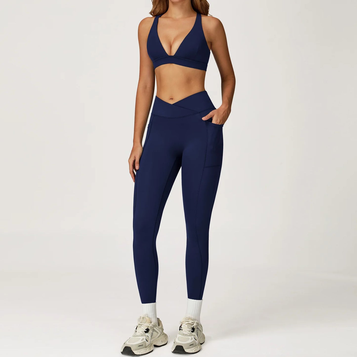 2PCS Yoga Set Gym Clothes Workout Sportswear Yoga Suits Women Tracksuits Fitness Outfits Sports Bra Gym Leggings