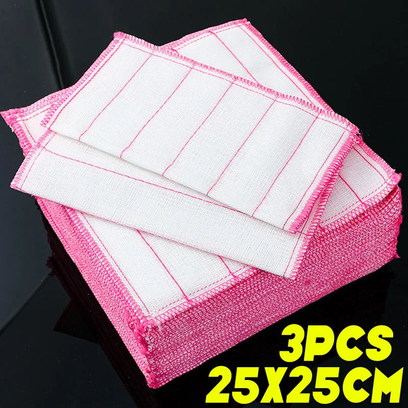 Anti-Oil Kitchen Towel Microfiber Kitchen Cleaning Cloth Super Absorbent Cotton Gauze Dish Cleaning Towels Kitchen Accessories