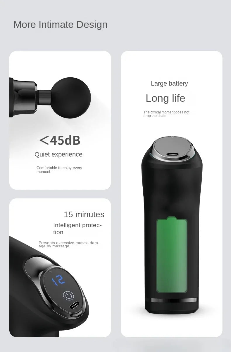 Fitness Relaxation Muscle Electric Intelligent Mini Massager Multi speed Variable speed Vibration Multi functional Fascia Gun