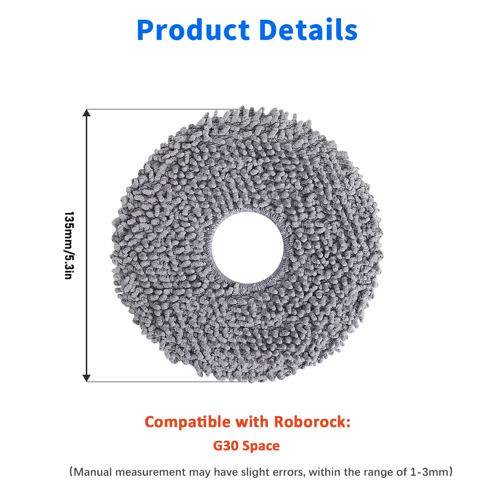 Mop Pads For Roborock Q Revo Master/Q Revo S/Q Revo Pro/Q Revo Maxv/Q Revo Curv /Saros 10R Replacement Parts Mopping Cloths