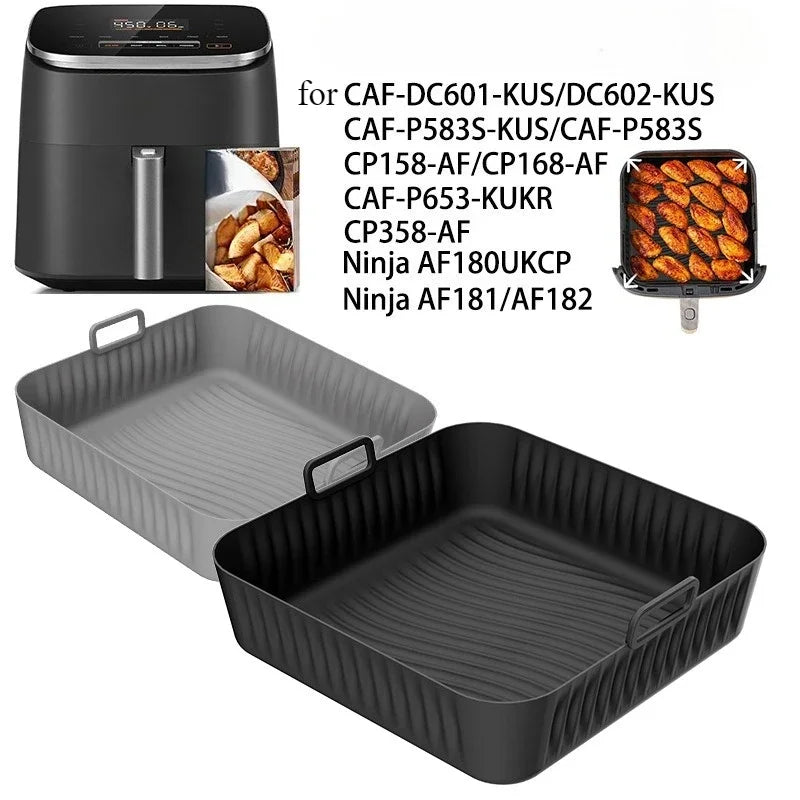 Top-Rated Silicone Baking Tray Square Mat for COSORI Air Fryer Non-Stick Reusable Accessory