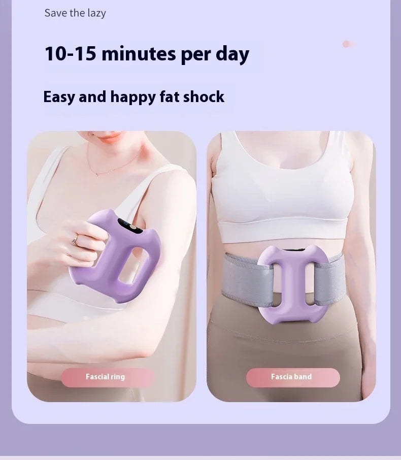 Multi-Function Electric Fascia Ring Full-Body Vibration Massager Fitness Shaping Fat-Burning Equipment Deep Tissue Massage