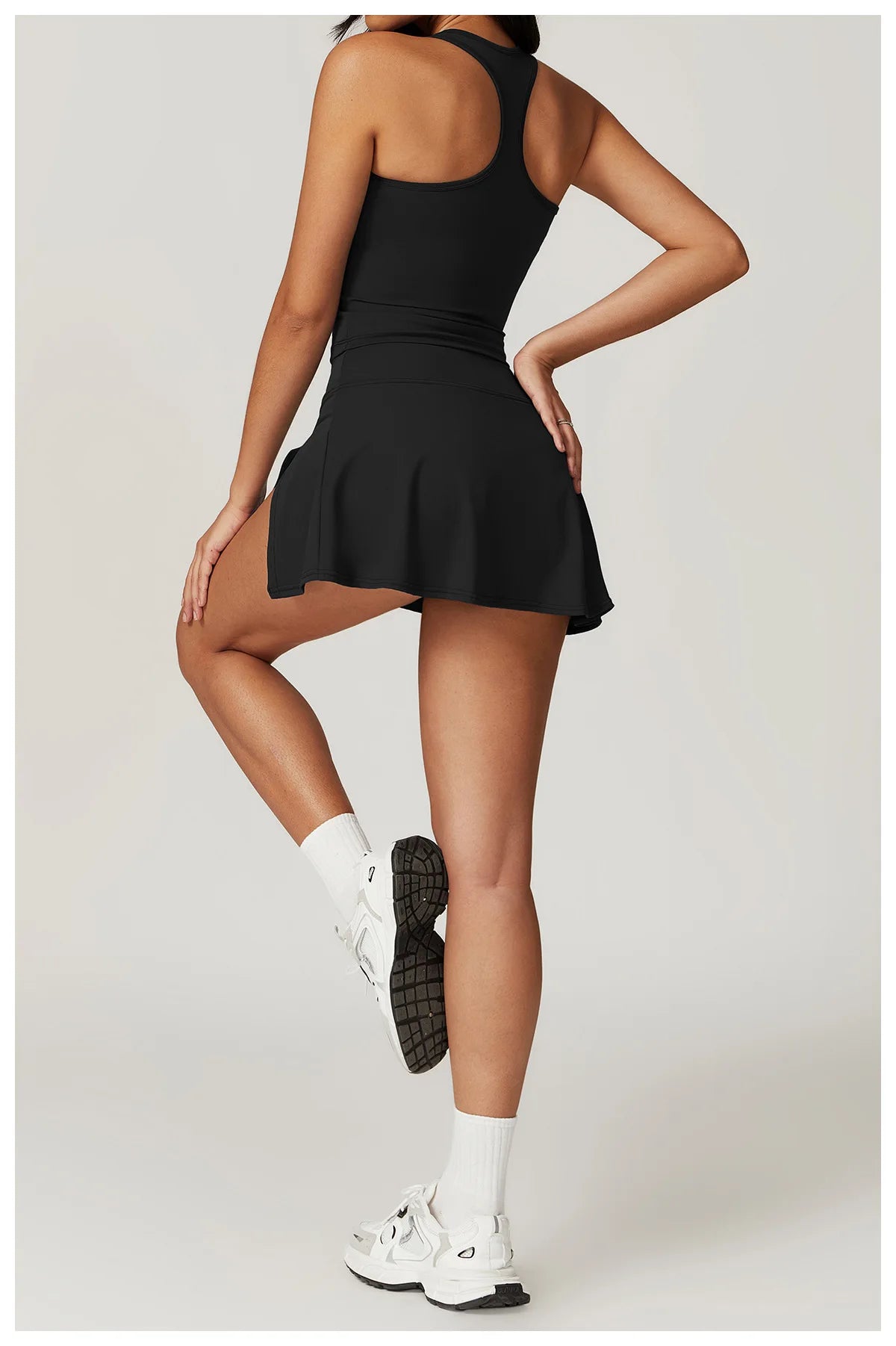 Tight Tennis Skirt Set Yoga Clothing Anti-Shine Bottom Pants Set Quick Dry High Waisted Hip Lifting Running Fitness Exercise Set
