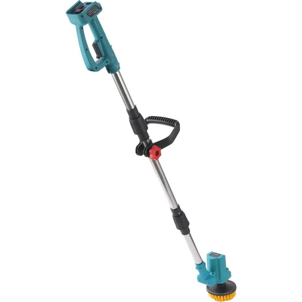 Cordless Cleaning Brush Multi-Surface Adjustable Speed 60dB Quiet Interchangeable Brush Heads for Kitchen Bathroom, No battery