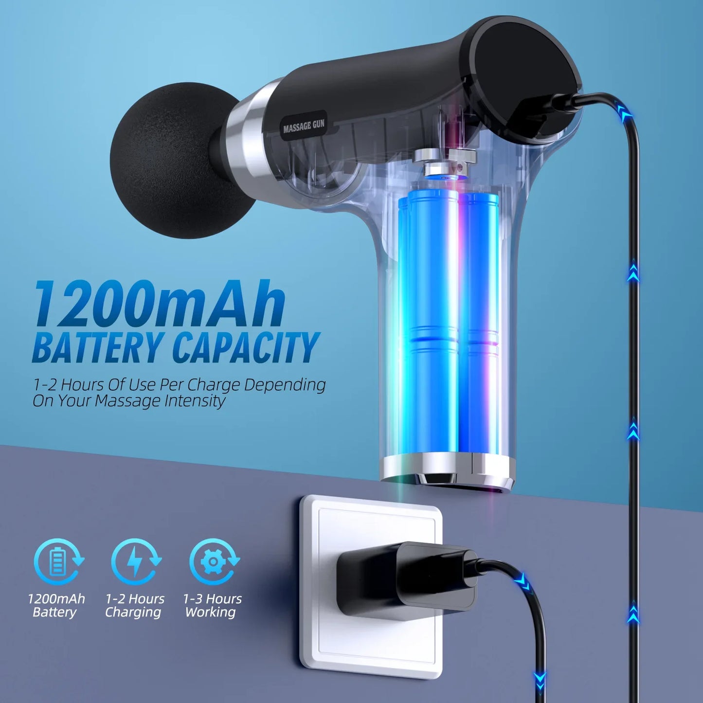 Touchscreen Version Fitness Equipment Handheld Mini 6 Gear Fascia Gun Electric Impact Home Relaxation Muscle Massager Fascia Gun