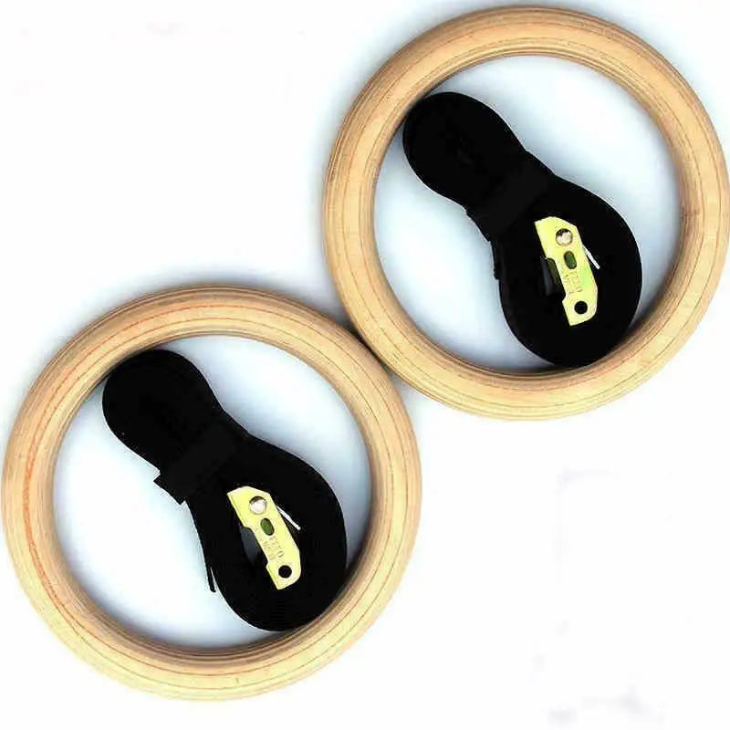 Birch Fitness Rings High Load-Bearing Adjustable Home Gymnastics Exercise Equipment Stamping Pull up Rings Wooden