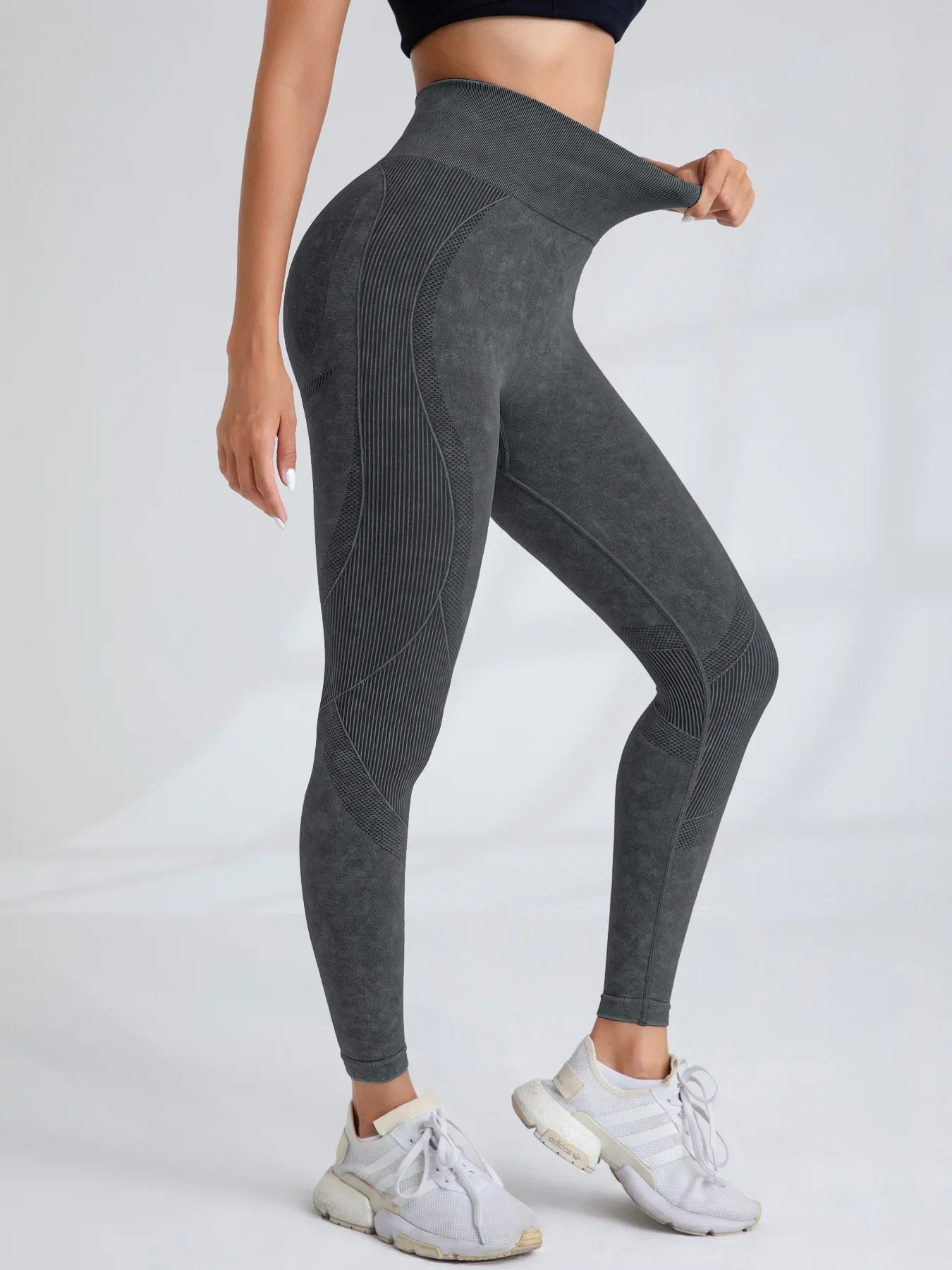 Women Seamless Gym High Waist Yoga Pants Hip Lifting Outdoor Sports Tight Waist