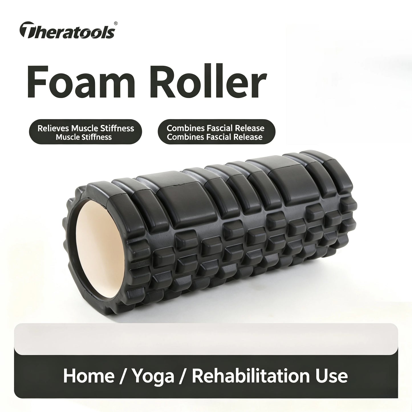 Yoga Column Foam Fitness Pilates Back Muscle Massage Roller Gym Home Myofascial Release The Grid Body Relaxation