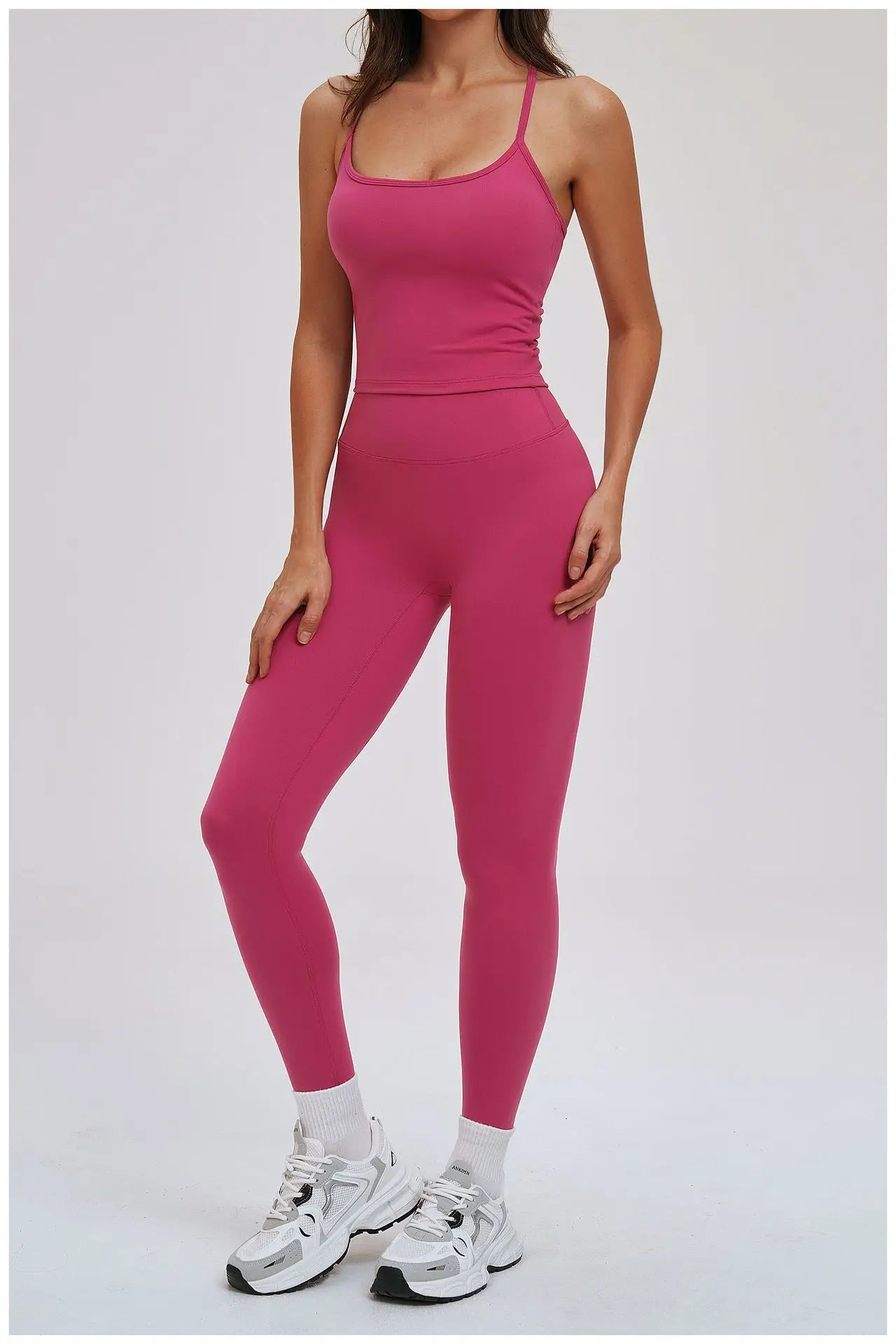 Yoga Set for Women 2026 Beauty Back Tight-Fitting Versatile Yoga Outfit Outdoor Running Sports Set