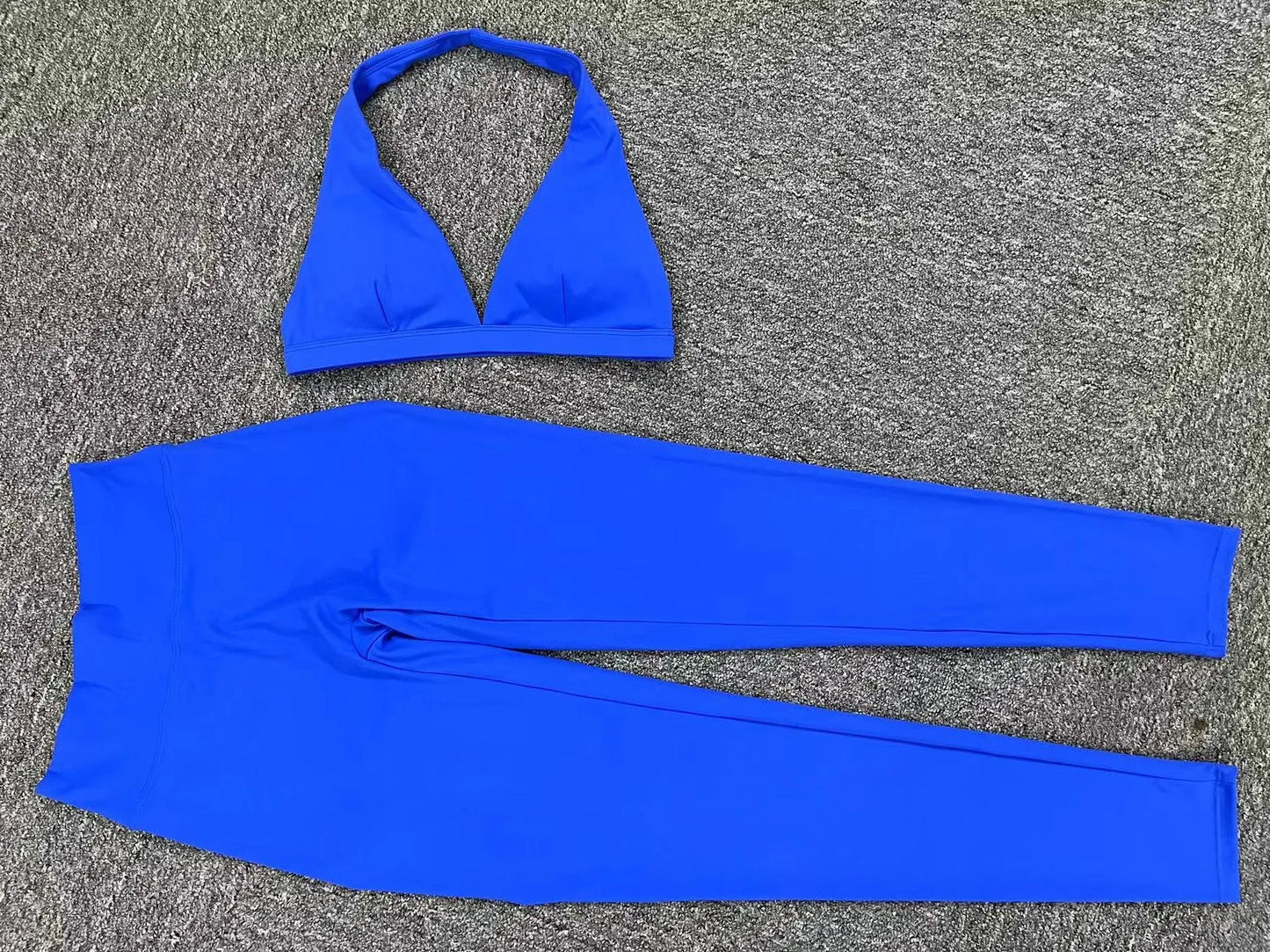 Workout Set for Women Quick Dry Yoga Outfit Seamless Sports Bra High Waist Gym Leggings with Pockets Running Fitness