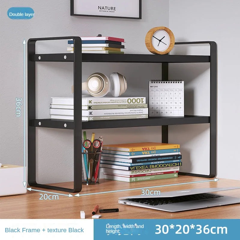 Shelf Desktop Storage  Bookshelf Student Desk Shelves Racks Office Computer Desk Tiered Cabinet Home Storage Holders Organizer