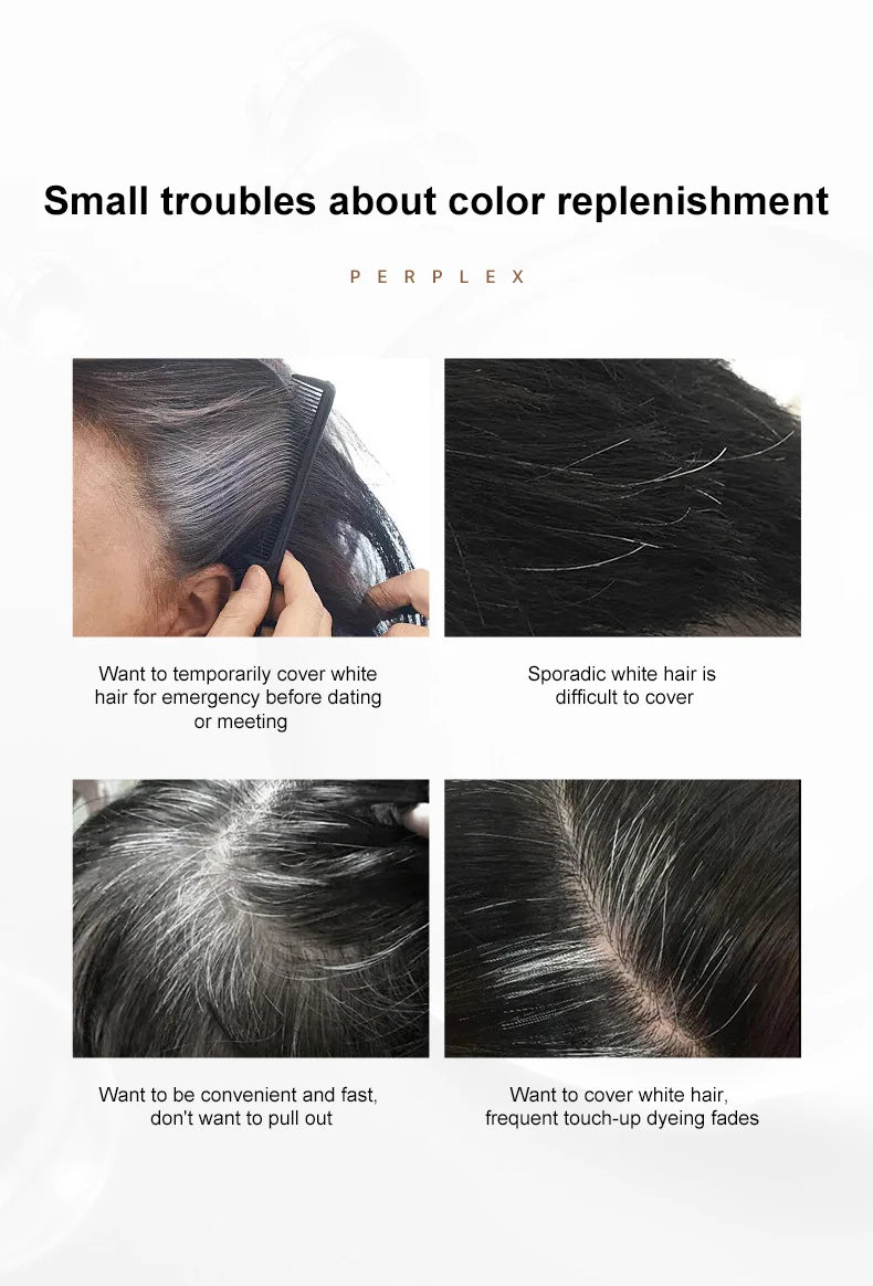 Compact Hair Dye Pen - Easy to Carry,Emergency Touch Up,Quickly Covers White Hair,Natural Hair Color,Moisturizing And Nourishing