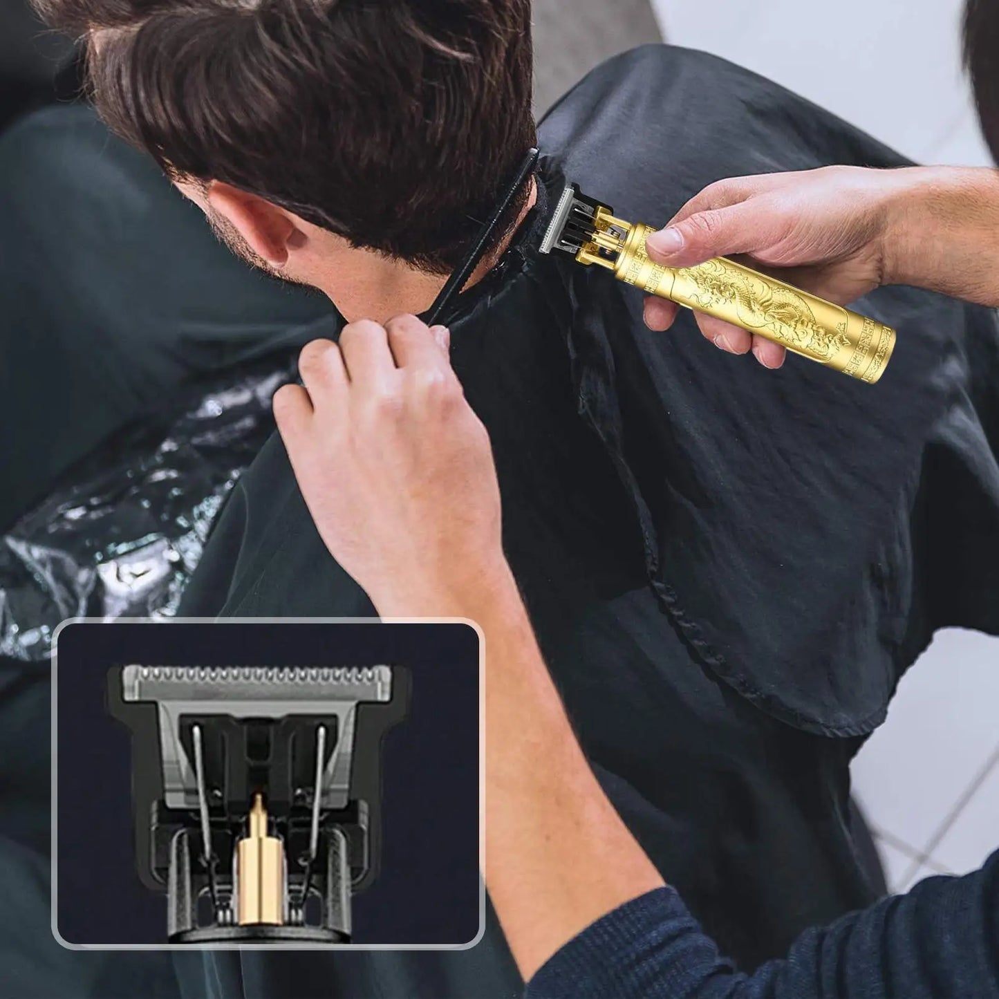 Cordless Hair Clippers Cordless Trimmers Kit Professional Grooming Tool for Daily Maintenance Post-Shower Travel Camping Sports