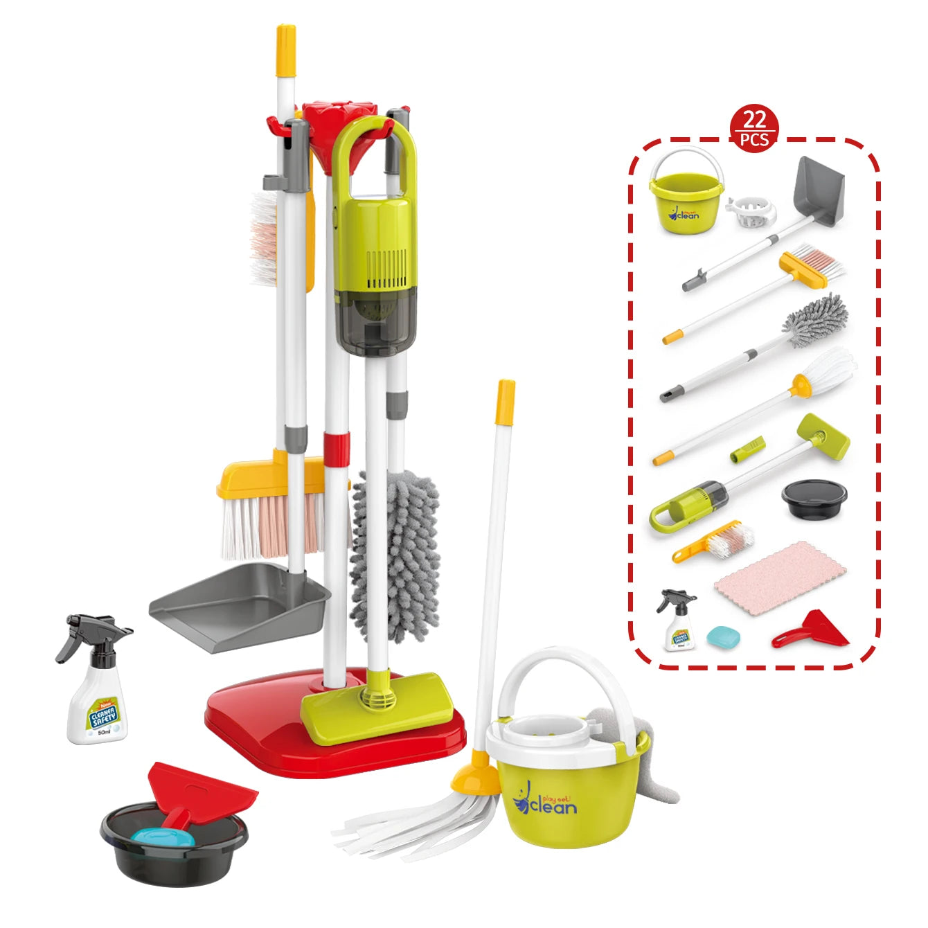 Children's simulation cleaning toys Cleaning vacuum cleaner dustpan tool set