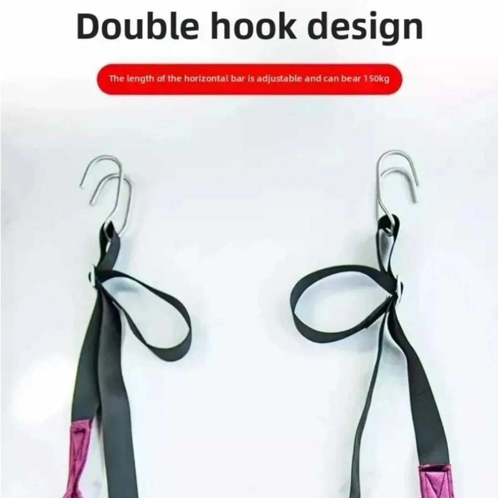 Hanging Traction Belt Waist Support Ergonomic Fitness Yoga Band Lumbar Stretching Device Disc Auxiliary Belt Home Fit Equipment