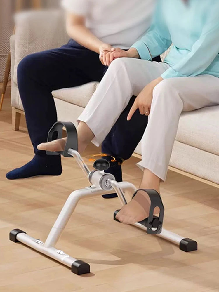 Folding Portable Stationary Exercise Bike with Adjustable Resistance Cycle Pedal Exerciser for Indoor Physical Therapy