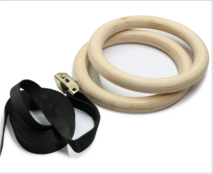 Birch Fitness Rings High Load-Bearing Adjustable Home Gymnastics Exercise Equipment Stamping Pull up Rings Wooden