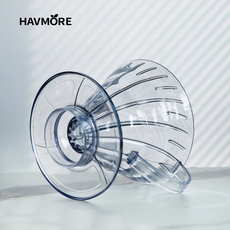 Reusable Coffee Dripper Resin Coffee Filter for Pour Over Barista Coffee Brewing Coffee Funnel Filter Cup1-2Cups/1-4Cups