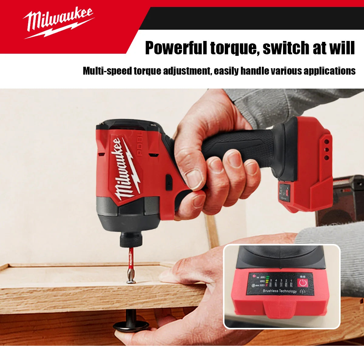 Milwaukee M18 Electric Screwdriver Powerful Cordless Screwdriver for Home Improvement And DIY Projects