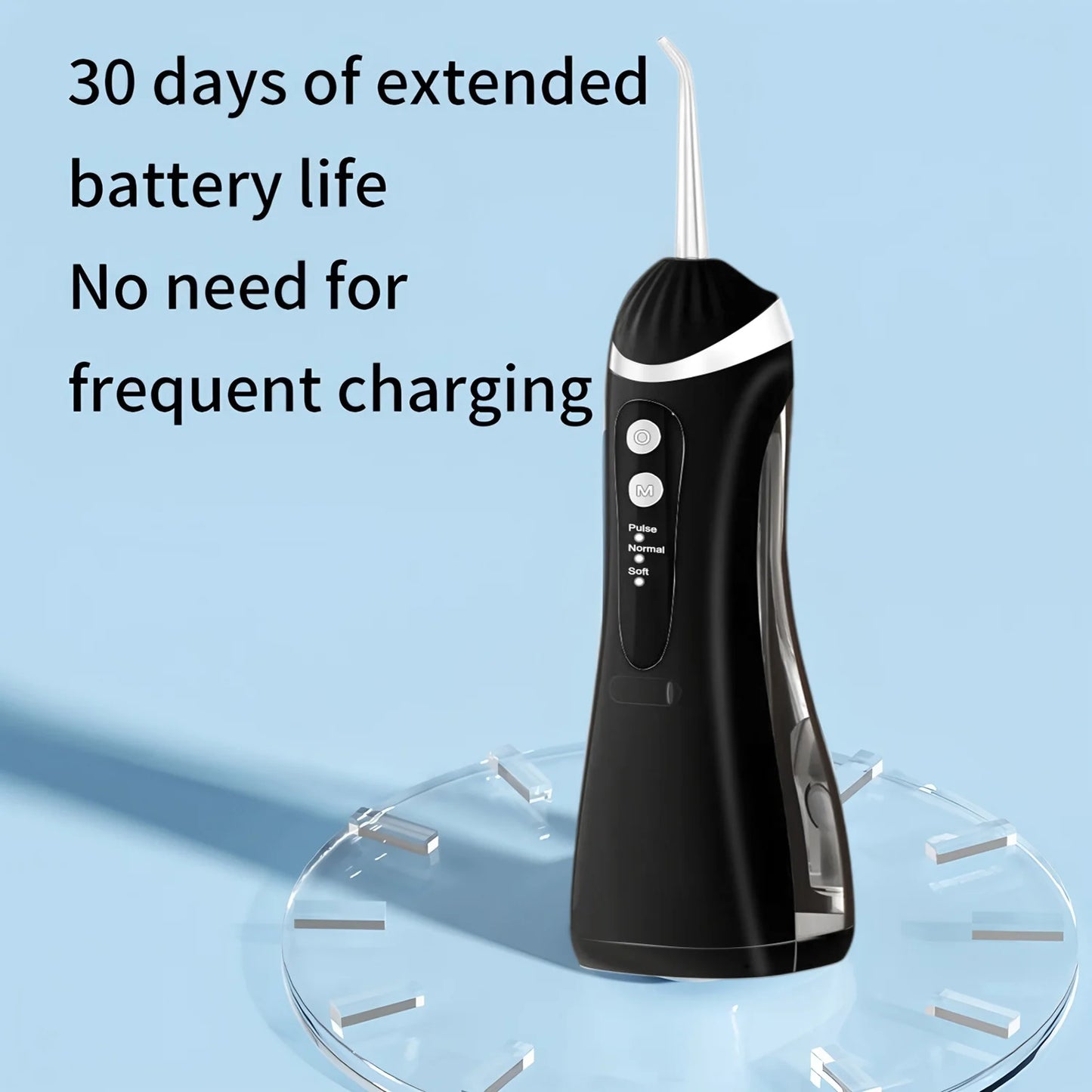 A16 Portable Cordless Water Flosser 3 Cleaning Modes Waterproof Rechargeable 4 Nozzles Dental Cleaner for Gum Health
