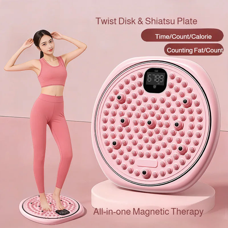 Multifunctional Exercise Waist Twisting Foot Massage Waist Torsion Disc Fitness Equipment slimming Digital Display Twisting Disc