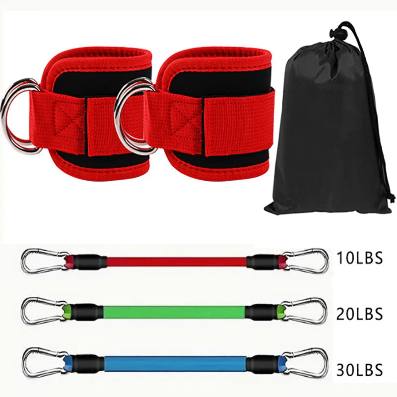 Ankle Straps Resistance Bands Set Fitness Workout Yoga Exercise Equipment Glutes Legs Strength Training for Gym Man Woman