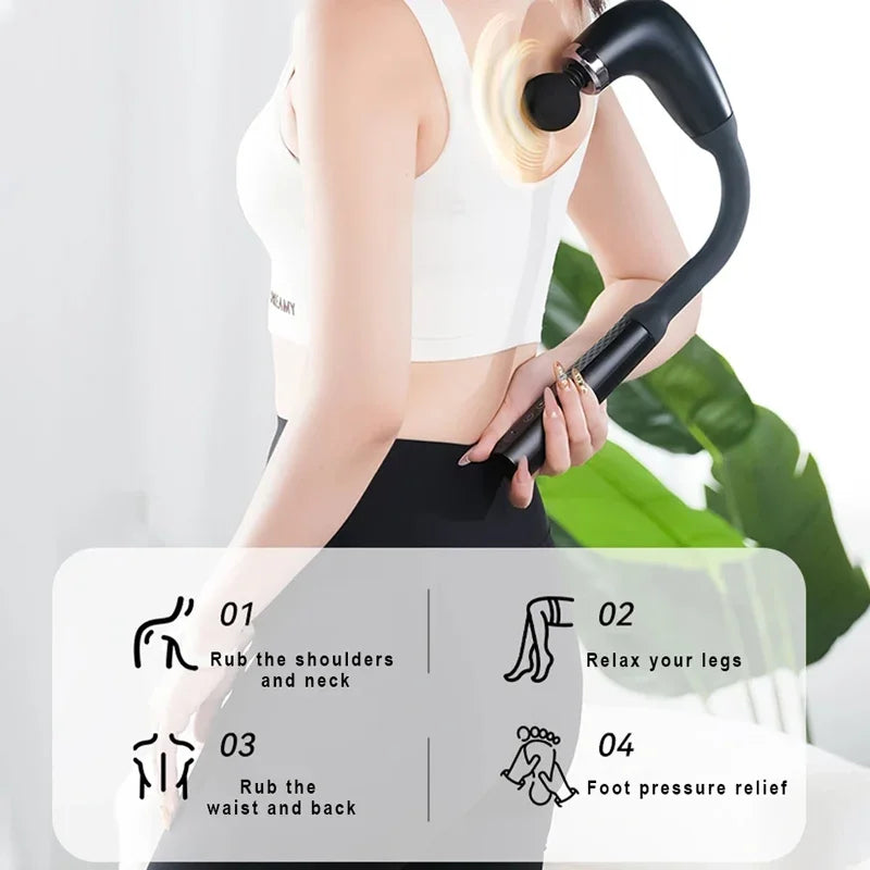 Smart Massage Gun Electric Massager Massage Hammer Rechargeable Home Handheld Hammer Back Artifact Body Massager