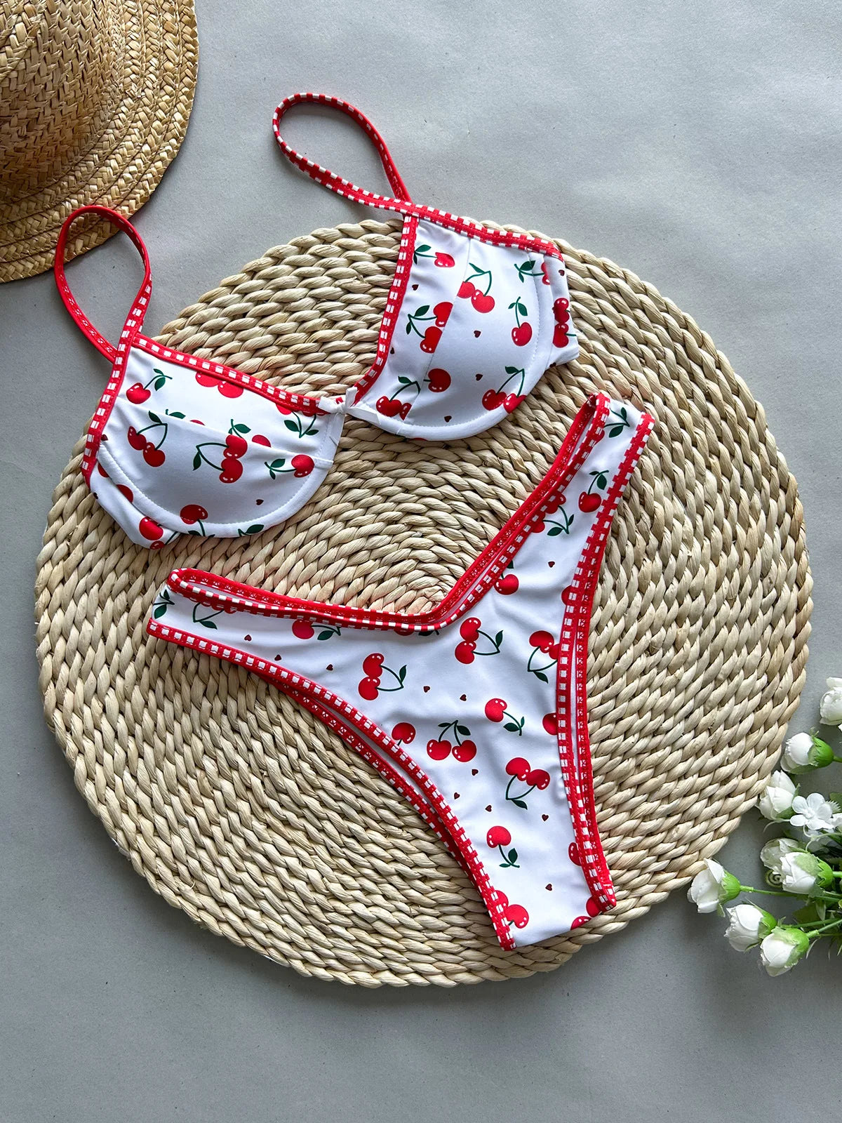 Merloly 2024 New Sexy Push Up Micro Bikini Set  Print Swimsuit Women Swimwear Beachwear Bathing Suit Brazilian Biquini
