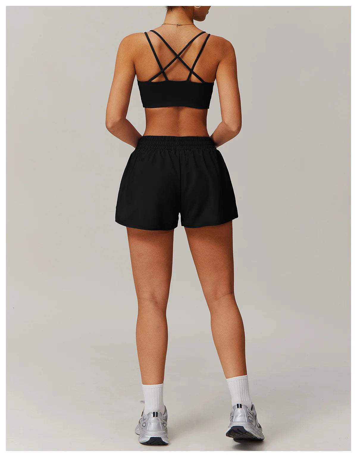 Naked Feeling Yoga Set Women Gym Workout Clothes Padded Sports Bra Outdoor Fitness