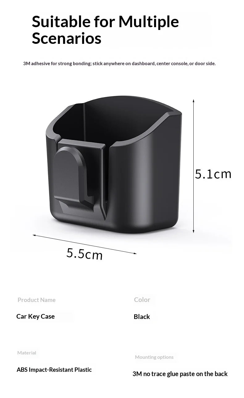 Car Key Storage Box Storage Box for Vehicle Supplies Dashboard Central Control Console Highspeed Toll Card Storage Box Card Slot