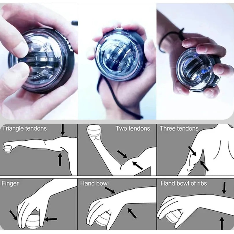 Powerball Forearm Exerciser Muscle Fitness Equipment Gyroscope Power Ball Gyro Wrist Booster Trainer Hand Exercise