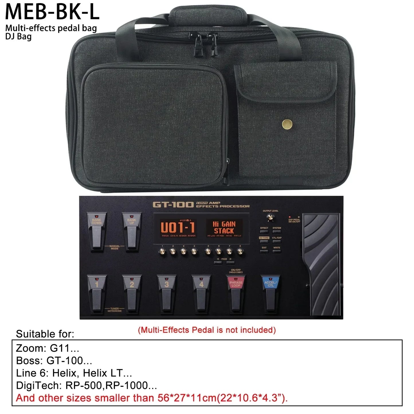 For Guitar Players Compact Pedal Bag Guitar Pedalboard Bag Music Transport Compact Musician Storage Solution Storage Bag
