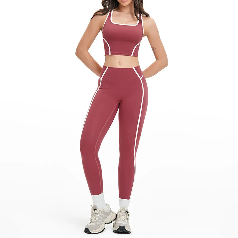 Yoga Set 2 PCS Sports Set Workout Outfits Women's Sportswear Fitness Gym Tracksuit