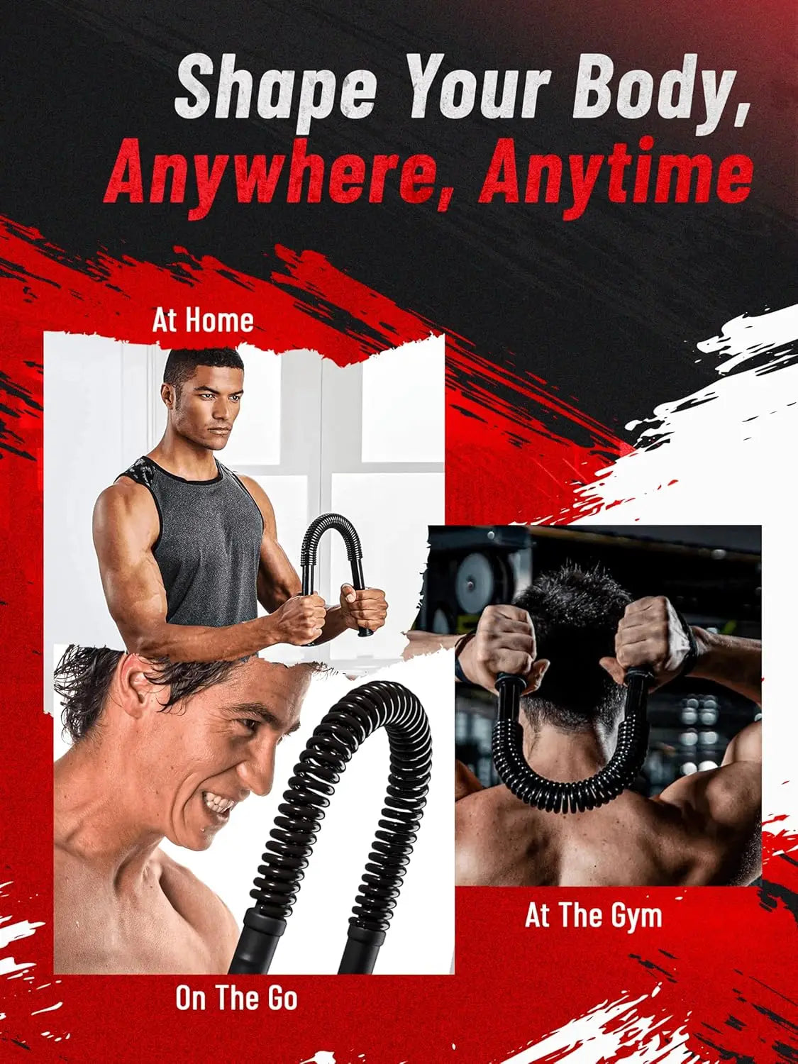Fitness Arm Strength Device Home Chest Muscle Upper Arm Muscle Exercise Enhancement Stick Muscle Fitness Equipment Spring Stick