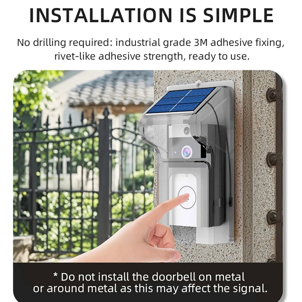 Wireless Video Doorbell bluetooth Remote Control Smart Video Monitor Voice-Changing Interco