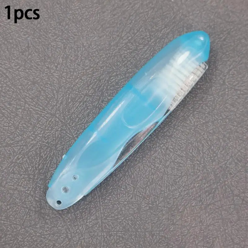 Compact Disposable Toothbrush – Foldable Design with Sanitary Cap for Outdoor Adventures & Business Trips
