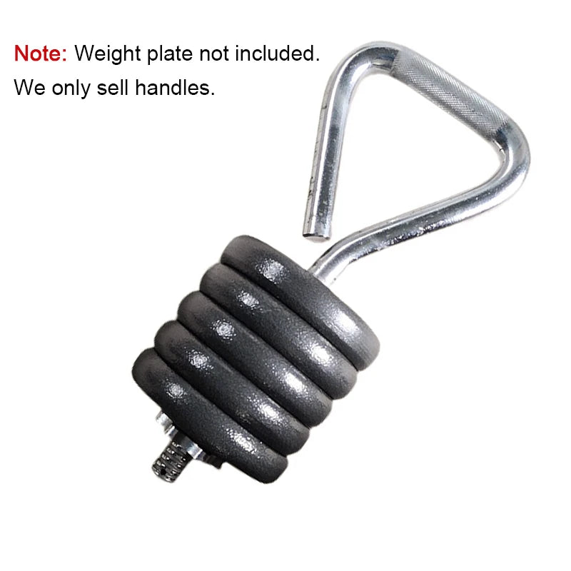 Adjustable Fitness Kettlebell Handle Metal Barbell Weight Plate Grips Home Gym Weightlifting Workout Strength Training Equipment