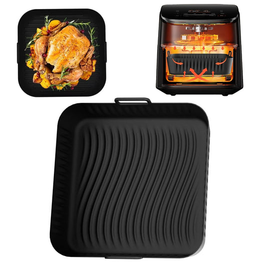 Top-Rated Silicone Baking Tray Square Mat for COSORI Air Fryer Non-Stick Reusable Accessory