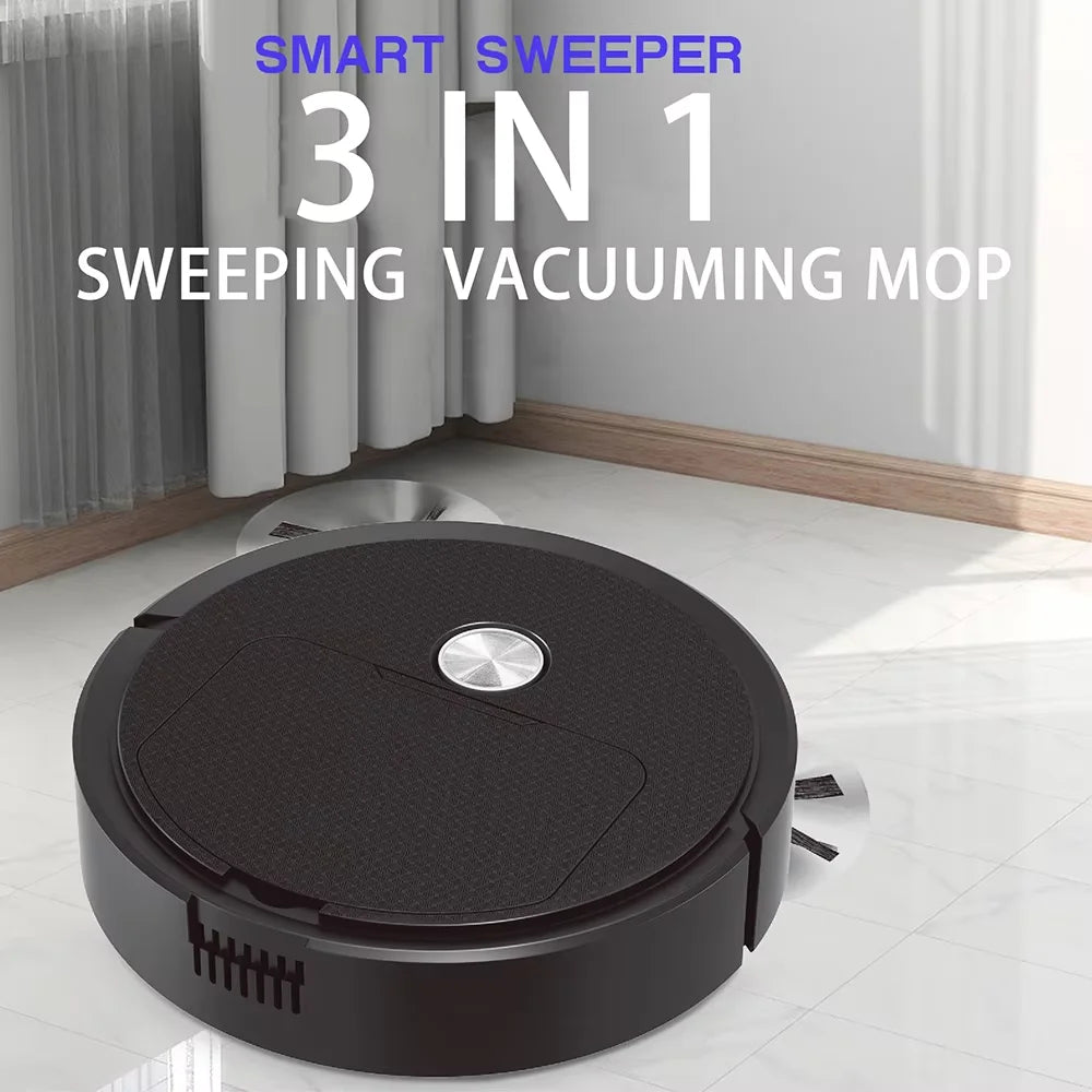 NEW 3 In 1 Smart Sweeping Robot Home Mini Sweeper Sweeping,Vacuuming Wireless Vacuum