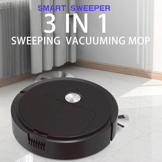 NEW 3 In 1 Smart Sweeping Robot Home Mini Sweeper Sweeping,Vacuuming Wireless Vacuum