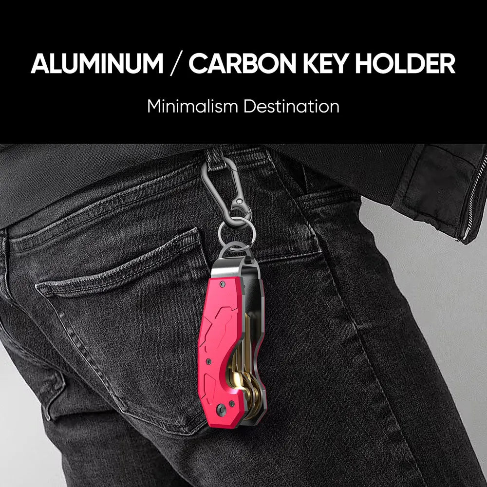 Compact Key Organizer Keychain – Holds 1-6 Keys, Minimalist Key Holder for Men and Women