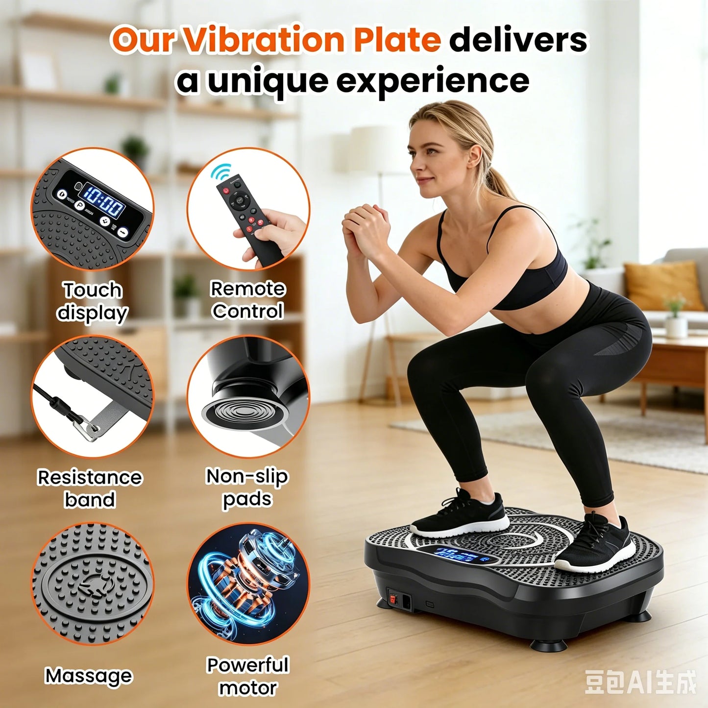 Vibration Plate Exercise Machine Lazy Whole Body Shaker Slimming Machine Waist Fat Reduction Body Vibrating Fitness Equipment