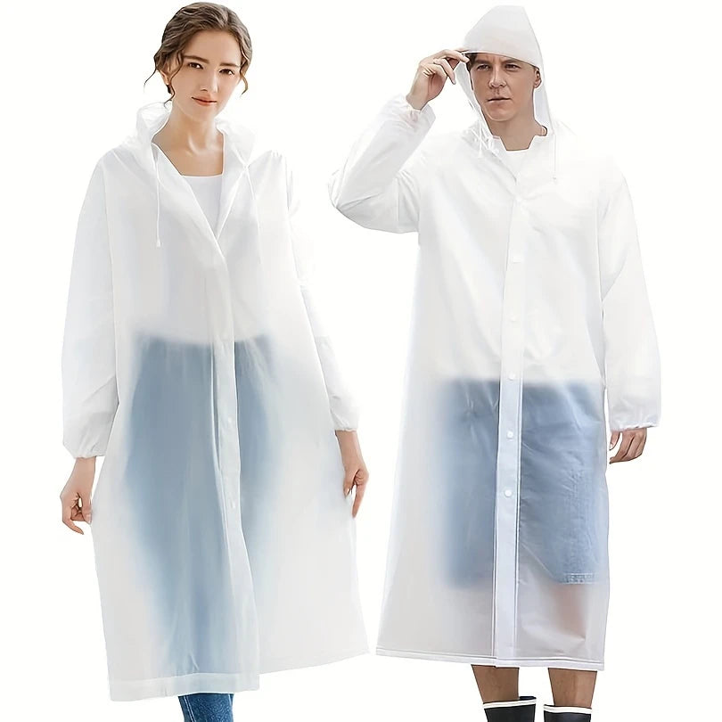 [Reusable] Portable Raincoat -1 Sleeve Waterproof Hooded Raincoat, Suitable for Camping, Travel, and Emergency Situations