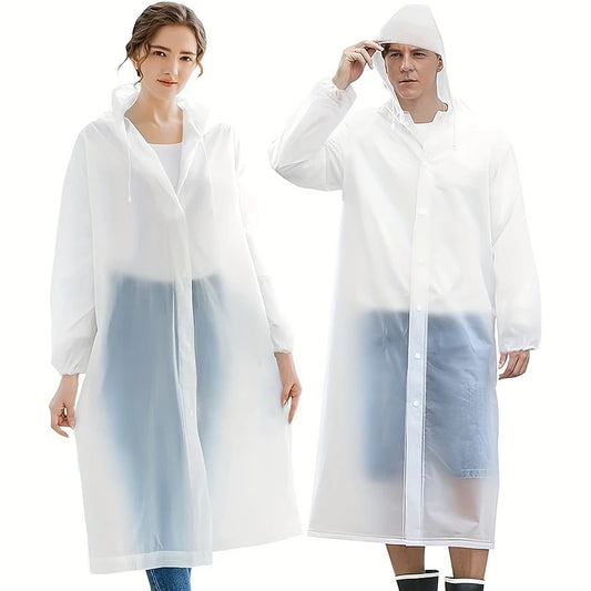 [Reusable] Portable Raincoat -1 Sleeve Waterproof Hooded Raincoat, Suitable for Camping, Travel, and Emergency Situations